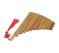 Naroote 15 Tubos G Key Pan Flauta Instrumento de Viento de Madera Tradicional Chino Fácil de Usar para Principiantes y Estudiantes, Material de bambú Natural, con Bolsa Suave y Herramientas de (mano