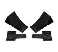 Naroote 2 Calzos para Ruedas Negros, Bloques de Neumáticos para Vehículos Recreativos, Calzos para Remolque Hechos de HDPE Antideslizantes con Soporte de Montaje para Remolques de Barcos, Camiones y