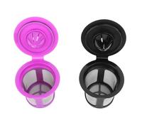 Naroote 2 Cápsulas de café Reutilizables, Filtros Duraderos y Ecológicos para Preparar café Fresco, Compatibles con Varias Máquinas, Hechos de PP y Acero Inoxidable