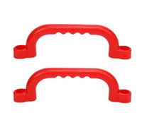 Naroote 2 Manijas de Juego para Niños, Manija de Agarre de Plástico Reutilizable para Patio de Juegos, Manijas para Equipos de Escalada Al Aire con Cubiertas, Tornillos y Arandelas, Ideal para Patio