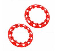 Naroote 2 Piezas Cubiertas de Borde de Llanta, Compatibles con Ruedas ATV | Tapas de llanta de plástico con protector contra arañazos, color rojo y negro