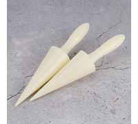 Naroote 2 Uds Molde de Cono de Helado Herramienta para Hornear Antiadherente Duradera para Helado Accesorio de Cocina DIY Blanco 23,5 Cm