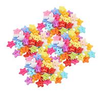 Naroote 200 Piezas Botones de Resina, Botones de Costura en Forma de Estrella Surtidos, Artesanales Coloridos que No Se Desvanecen con Diseño Lindo, Ideal para Ropa, Tejer y Proyectos de Bricolaje