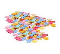 Naroote 200 Piezas Botones de Resina, Botones de Costura en Forma de Estrella Surtidos, Artesanales Coloridos que No Se Desvanecen con Diseño Lindo, Ideal para Ropa, Tejer y Proyectos de Bricolaje