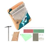 Naroote 21 Teclas Piano de Pulgar Kit de Iniciación de Instrumentos Musicales de Madera de Haya Suave para Niños y Principiantes