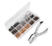 Naroote 240 Juegos de Alicates de Remache de Doble Cara de para Manualidades, Herramienta de Fácil Instalación para Cinturones, Mochilas, Chaquetas, Hecho en Hierro