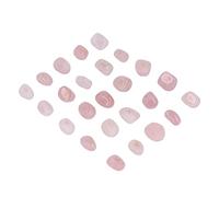 Naroote 25 Piedras de Runa de Cristal con Alfabeto de Anciano Grabadas Naturales para Meditación de Adivinación, Piedras de Letras de Mente Pacífica para de PCoket (PINK)