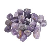Naroote 25 Piedras de Runa de Cristal con Alfabeto de Anciano Grabadas Naturales para Meditación de Adivinación, Piedras de Letras de Mente Pacífica para de PCoket (Violeta)