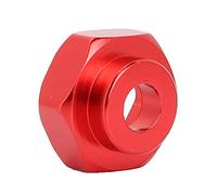Naroote 4 Adaptadores Hexagonales para Rueda de Coche RC, Metal Superior, Peso Ligero, Fácil de Instalar con Mano de Obra Exquisita, Ideal para HSP 1 10 Eléctrico Nitro Road Cross Country Truck (rojo)