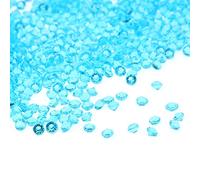 Naroote 5000 Gemas de Diamante Acrílicas Transparentes de 3mm, Superficie Lisa, Diamante de Plástico para Decoraciones de Boda (azul claro)