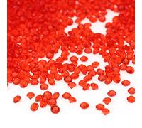 Naroote 5000 Gemas de Diamante Acrílicas Transparentes de 3mm, Superficie Lisa, Diamante de Plástico para Decoraciones de Boda (rojo #06)