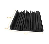 Naroote 6 Cuñas de Espuma de Estudio Ignífugas para Reducción de Ruido, Paneles de Espuma de Aislamiento Acústico de Alta Densidad para Cine en Casa, Rojo/azul/negro (12PCS)