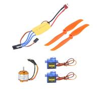 Naroote A2212 2200KV Potente Juego de Motor sin Escobillas para Avión RC, Hélice 30A ESC SG90 9G Servo 6035, Adecuado para Aviones 400-450, Material ABS (Motor 2212 KV2200 + hélice 6035 + Mecanismo