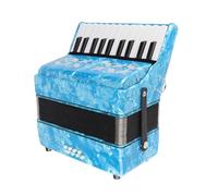Naroote Acordeón, Instrumento Musical Profesional de 22 Teclas, 8 Bajos, Cuerpo de Arce con Correas Ajustables, Ideal para Principiantes y Estudiantes (cielo azul)