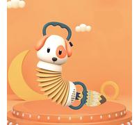 Naroote Acordeón Juguetes para Bebés, Educación Temprana, Interactivo, Duradero, Material Suave, Agarre Manual para el Desarrollo, Instrumento Musical de Acordeón para Bebés para (Perros)