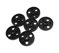 Naroote Adaptador de Carrete de Buje NAB de Alto Rendimiento para Grabadora de Cinta de 1/4 y 7 Pulgadas, Material ABS, Paquete de 6 (BLACK)