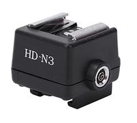 Naroote Adaptador de Montaje de Zapata para Cámara de Vídeo, Adaptador de Zapata de PC Ligero y Duradero para Usuarios de Luz de Flash , Negro, 1 Unidad, Adecuado para Cámaras A10