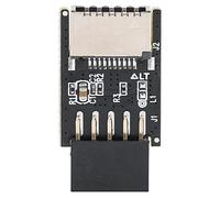 Naroote Adaptador de Plástico Metálico Duradero USB2.0 a Tipo E para Soporte del USB2.0 de 9 Pines Frontal Tipo E de 20 Pines para Chasis y Tarjeta de Expansión de Placa Base