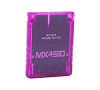 Naroote Adaptador de Tarjeta de Memoria Lector de Tarjetas de Almacenamiento Profesional para, Adaptador de Consola de Juegos Plug and Play Transparente para Software Homebrew (Púrpura translúcido)