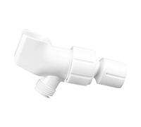 Naroote Adaptador Desviador de Ducha Práctico Soporte de Ducha Alargado para Baños Familiares Conexión Roscada G1/2 Blanco Leche para Suministros de Baño
