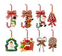 Naroote Adorno Colgante de Dulces de Navidad de 10cm, Colgante Decorativo de Arcilla Suave, 8 Uds., Adornos de Dulces Falsos para Decoración de árbol de Navidad (#1)