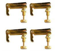 Naroote Afinador Fino de Violín, 4 Piezas Ajustador de Violín Metal Fácil Instalación para Violines 1/2 (GOLD)