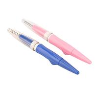 Naroote Agujas de Fieltro Herramienta Ergonómica de Manualidades de Bricolaje para Proyectos Delicados, 2 Piezas Azul/Rosa para Entusiastas de Lana