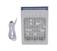 Naroote Aires Acondicionados Portátiles, Ventilador Refrigerador Recargable con Luz Ambiental, Bandeja Antigoteo, 4 Velocidades, Apagado Programable, para Dormitorio y Oficina