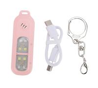 Naroote Alarma de Llavero de 130 DB, Reducción de Amenazas Potenciales con Luz LED, Alarma de Defensa de Seguridad a Prueba de Agua para Correr de Noche, Accesorio de Seguridad Compacto (Pink)