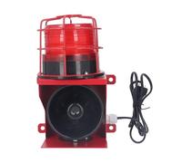 Naroote Alarma de Luz de Sonido Industrial, Alarma Visual Audible de Seguridad de 115 DB con IP65, Instalación en Pared, bajo Consumo de Energía y sin Ruido para Minas, Canteras (DC12V)