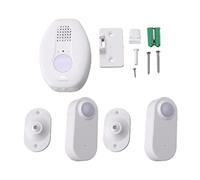 Naroote Alarma de Puerta Inalámbrica con MP3 Type-C 30m Flash Luz | MP3 Personalizado vía Type-C, Alarma 80dB, 30m Inalámbrico, Alerta Flash, Modo Silencioso, para Puerta Hogar & Oficina