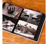 Naroote Álbum de Fotos Familiar, Cubierta de Moda de Gran Capacidad de 6 Pulgadas con Banda Elástica para 200 Fotos, Alta Transparencia, Material de Tela Superior (Tipo 1)