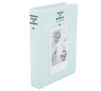 Naroote Álbum Fotográfico Instantáneo, álbum Fotográfico Flexible 64 Bolsillos de Cuero PU Rumbles Grandes Capacidad para Entradas Cinematográficas (Green)