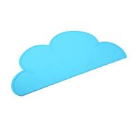 Naroote Alfombrilla de Silicona para Alimentación de Mascotas para Perros y Gatos, Cojín Ecológico No Tóxico con Borde Elevado para Suelos Limpios, 18 "x 12" (Blue)