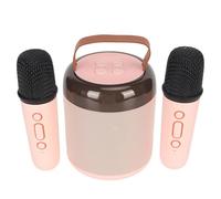 Naroote Altavoces de Karaoke Inalámbricos, Conjunto de Micrófono de Altavoz 5.3 RGB Luz Fácil de Conectar Mini Exquisito Portátil para la Fiesta (Rosado)