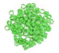 Naroote Anillos de Bandas para Patas de Paloma, Clamp/Holder Fácil y Duradero, 100 Unidades/Bolsa de 8MM, 001-100, Plástico Numerado para Letras de Paloma, Adecuado para Adultos, 400g (Green)
