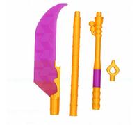 Naroote Anime Cosplay Sword Prop Réplica de PLA Impresa en 3D Ligera de 25,59 Pulgadas sin Bordes Puntiagudos para Fiesta de Convención de Puesta en Escena