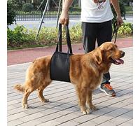 Naroote Arnés de Soporte y Elevación para Perros Negro con Asa Soporte de Seguridad para Perros para Movilidad Limitada y Problemas Ortopédicos Se Adapta a Pequeños a Extra Grandes (S)