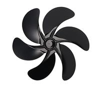 Naroote Aspa de Ventilador de Estufa de Repuesto, Aspa de Aleación de Aluminio de Alto Rendimiento para Circulación de Aire Caliente en Chimeneas, 1 Pieza, Color Negro (6 cuchillas)