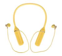 Naroote Auriculares Bluetooth con Banda para el Cuello Cool RGB LED Estéreo con Pantalla de Alimentación LED para Deportes Silicona/Negro (Yellow)