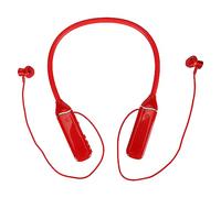 Naroote Auriculares Bluetooth con Banda para el Cuello Cool RGB LED Estéreo con Pantalla de Alimentación LED para Deportes Silicona/Negro (Rojo)