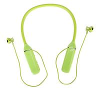 Naroote Auriculares Bluetooth con Banda para el Cuello Cool RGB LED Estéreo con Pantalla de Alimentación LED para Deportes Silicona/Negro (Green)