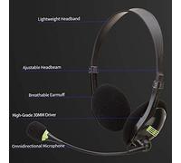 Naroote Auriculares para Juegos, Auriculares para Juegos, Auriculares USB con Micrófono, Micrófono para Juegos, Pc para Videojuegos, Auriculares con Cable (Black)