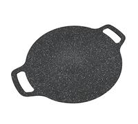 Naroote Bandeja de Parrilla Coreana, Parrilla de Inducción de Aluminio Redondea Redonda de BBQ RILDDLE con Bolsa KBBQ Grill para Inducción, Estufa de Gas, Estufa Eléctrica, Interior o Exterior (30