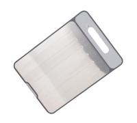 Naroote Bandeja para Descongelar, Tabla de Cortar de Doble Cara con Afilador y Rallador de Ajo Integrados, Superficie Antideslizante para Descongelar Carne Congelada y Preparar Alimentos (gris-plata)