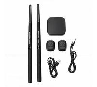 Naroote Baquetas de Aire con Detección de Movimiento 3D Kit de Batería de Realidad Virtual Baquetas Electrónicas Portátiles con Convertidor de Sonido para Oficina en Casa Al Aire Libre (BLACK)