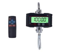 Naroote Báscula Digital Tipo Grúa, Báscula Colgante Electrónica Industrial de Aleación de Aluminio con Pantalla LCD Retroiluminada, Mando a Distancia, para Pesca, Granjas y Fábricas