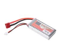 Naroote Batería Lipo de 7,4 V, 1300 MAh, 30 C, Batería de Litio Recargable con Enchufe en T para Control Remoto, Coche, Barco, Avión, Drone