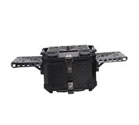 Naroote Baúl para Motocicleta, Caja Trasera con Cerradura Impermeable de 45 Litros para Montaje en Bicicleta, Alas Laterales Transformables Universales de 20 X 12 Pulgadas para Comidas en la Carretera