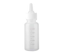 Naroote Biberón de Alimentación para Animales para Mascotas Recién Nacidas, Tetina de Silicona Suave, 50cc, Plástico Seguro, Botella de Leche para Perros y Gatos, Juego de Cuidado de Enfermería,